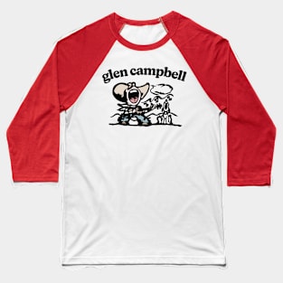 70s Styled Glen Campbell Fan Artwork Baseball T-Shirt